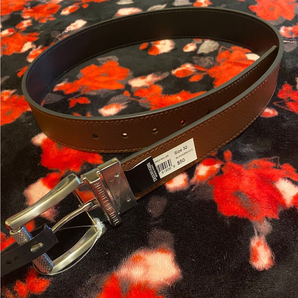 Men’s reversible belt 2 colors brown and black